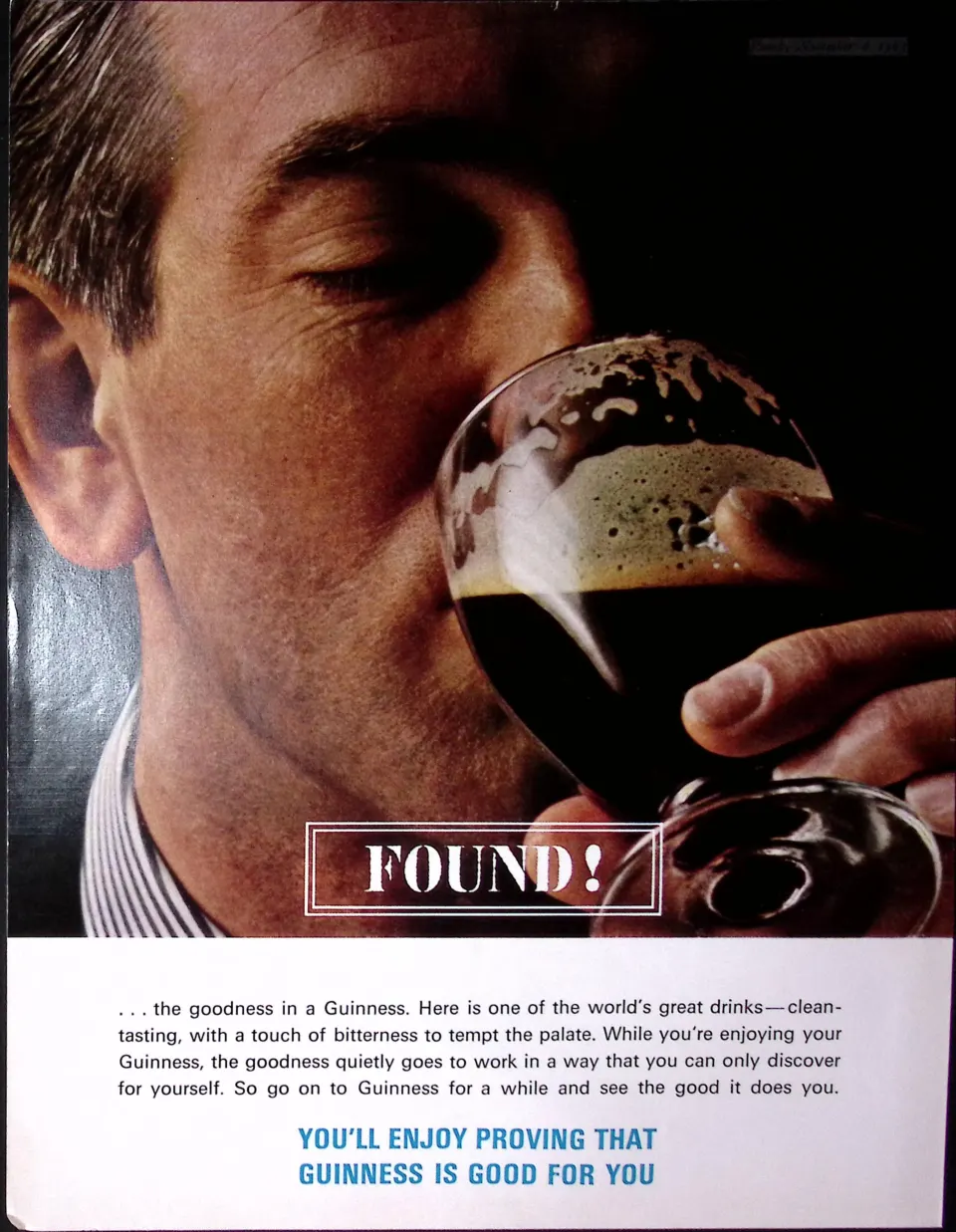 Guinness 1963  62 Years-Old Genuine Print Found?