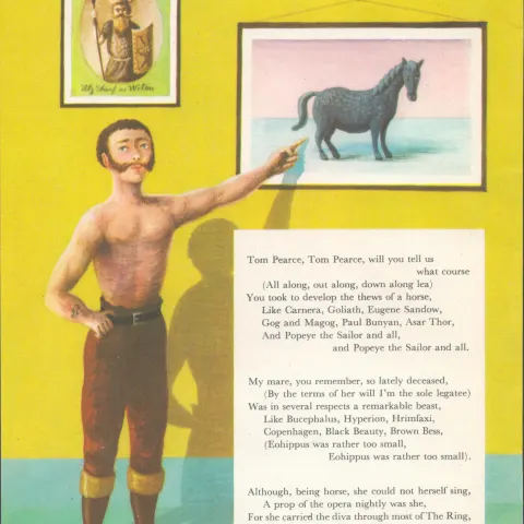 Double Sided Guinness Illustration Page 1953 "Man & Mare"A Genuine Double Sided Lithographed