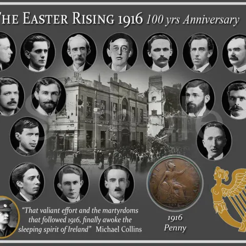 Easter Rising 1916 100th Anniversary Original Penny Metal Information Plaque.