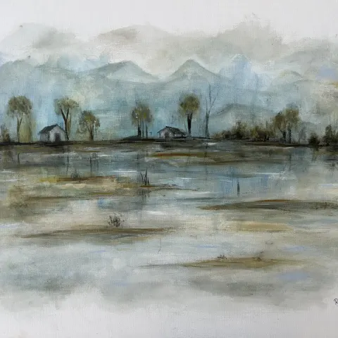 Acrylic Abstract Landscape Painting