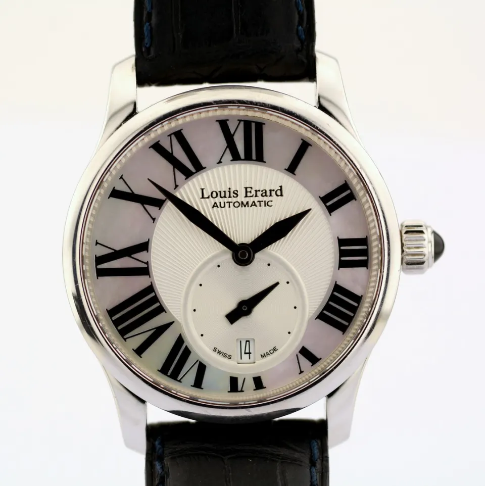 Louis Erard / L'Esprit Du Temps Mother of Pearl Dial - Gentlemen's Steel Wristwatch