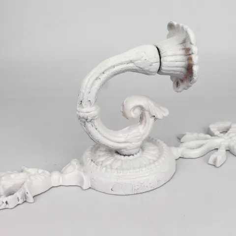 Decorative Cast Metal Wall Girandole Candlestick