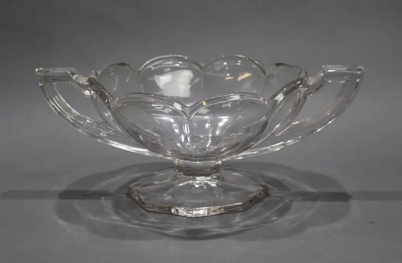 Cut Glass Crystal Decanter & 6 Glasses on Mahogany Stand