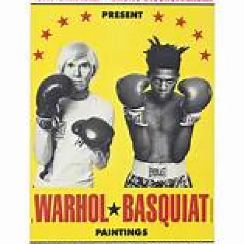 Basquiat, Andy Warhol (b 1928-87) ‘Four Hands’ retro bill board Exhibition, offset Lithograph, 1985