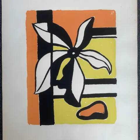 Ferdinand Leger - Composition avec formes jaune et rouge