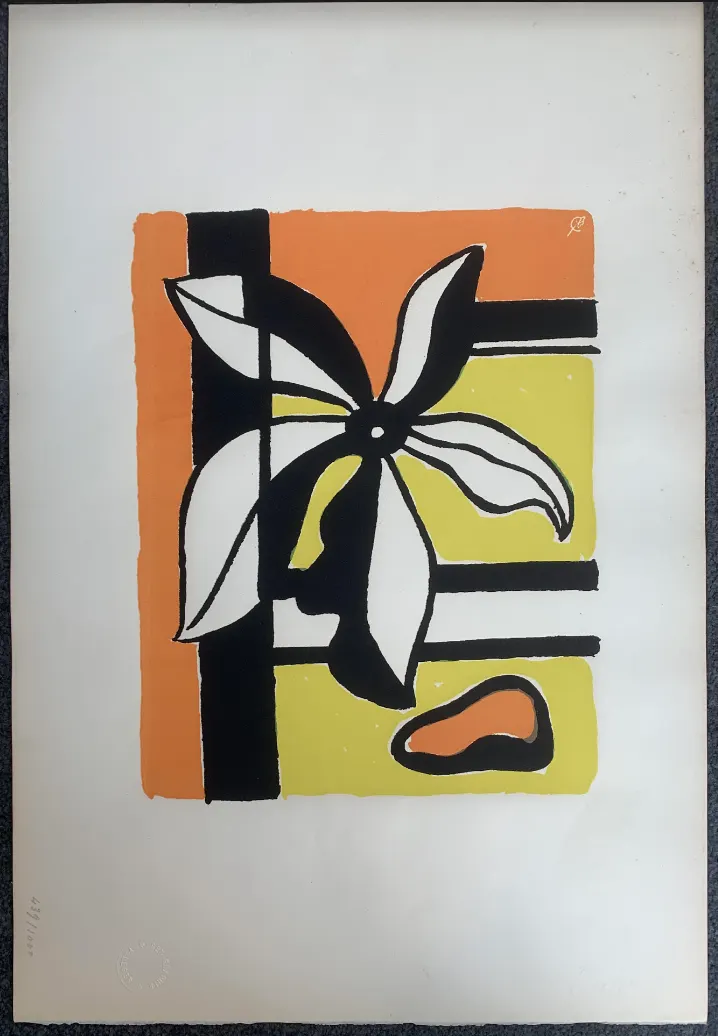 Ferdinand Leger - Composition avec formes jaune et rouge