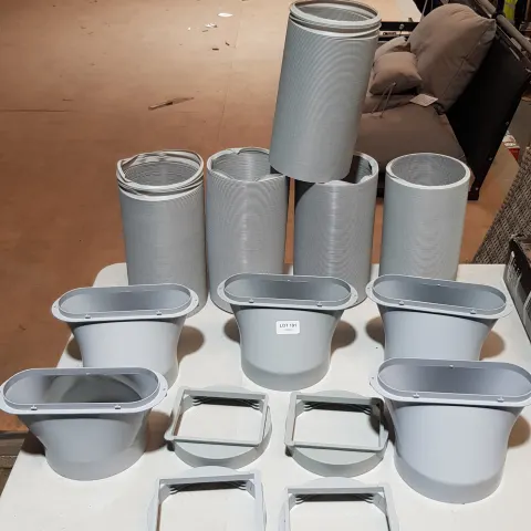 (191/Mez) 14x Arlec Hose Accessory Parts. (4x Exhaust Hose, 5x Hose Outlet, 4x Hose Inlet).