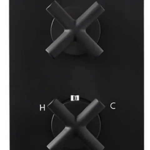 New in Box Noir Concealed Shower Valve Dual Thermostatic - Black - No VAT