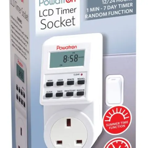10 x Powatron Electrical Plug In LCD Timer Socket