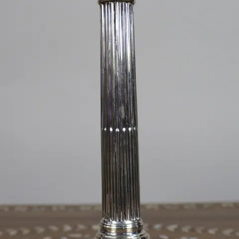 Silver Plated Table Lamp. 13 x 13 x 34 (height) cm