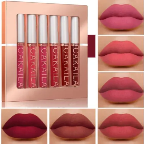 6PCS Matte Liquid Lipstock Set Lip Stain Makeup, 24 Hour Long Lasting Waterproof