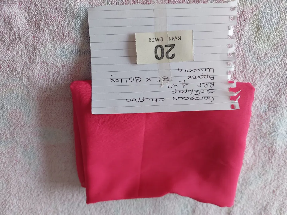 Fuchsia Pink Scarf, Wrap Or Stole In Chiffon