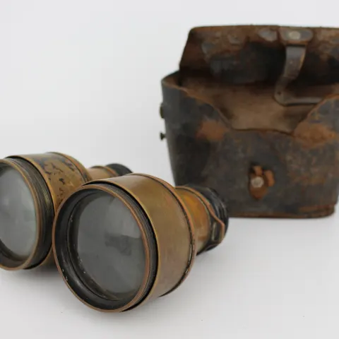 Vintage Iris De Paris Bulldog Binoculars with Leather Case