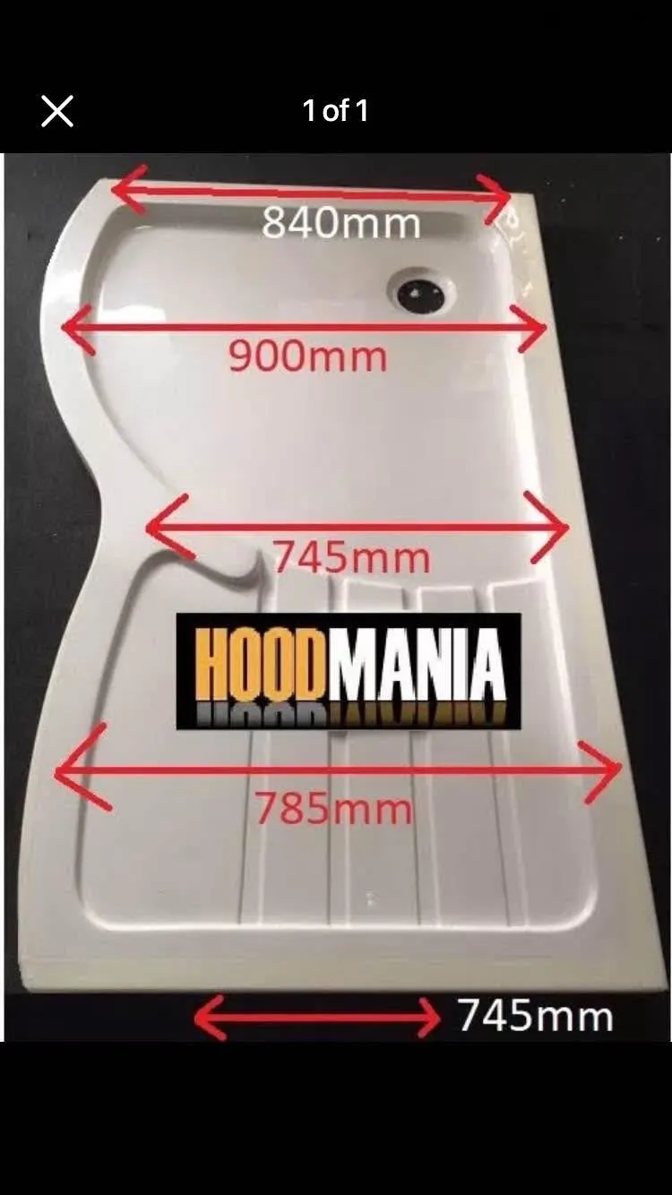 1 Left P Shaped Shower Tray 1