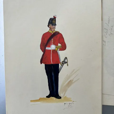 Vintage Watercolour Book Illustration ? Noel Gold "The Alive Hero" The 77th Foot