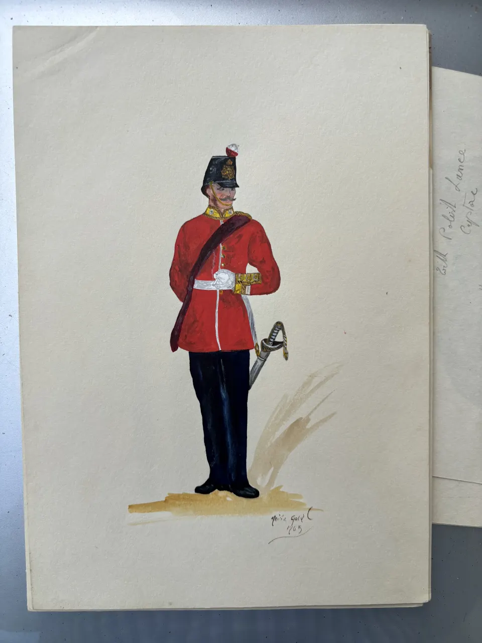 Vintage Watercolour Book Illustration ? Noel Gold "The Alive Hero" The 77th Foot