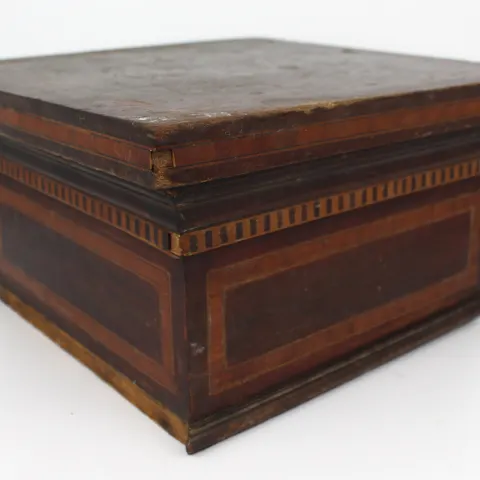 Late Victorian Mahogany Inlaid Pedestal Top Stand