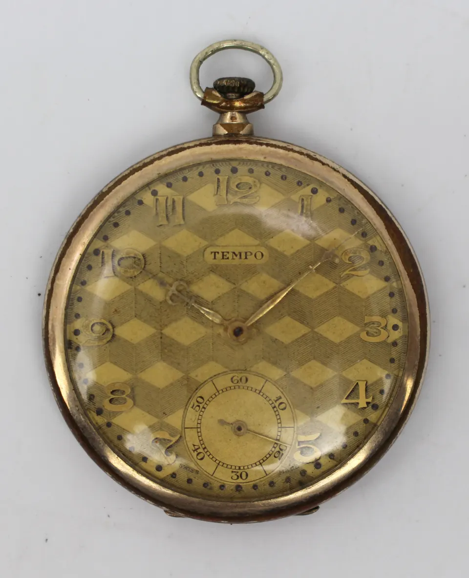 Vintage Tempo Pocket Watch – Art Deco Dial