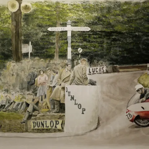 The First Recorded First 100mph lap of the Isle of Man TT 1957 Metal Wall Art