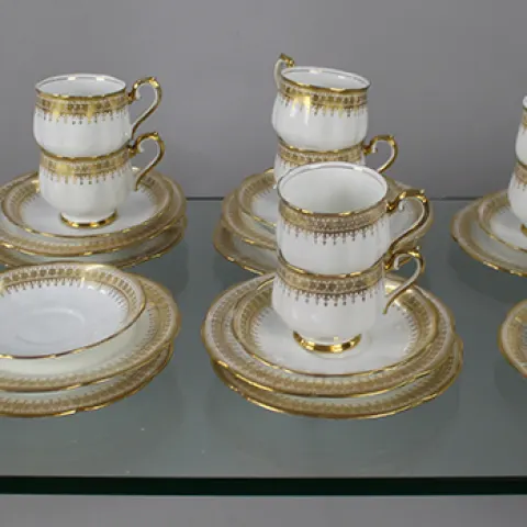 Royal Albert White & Gold Tea Service