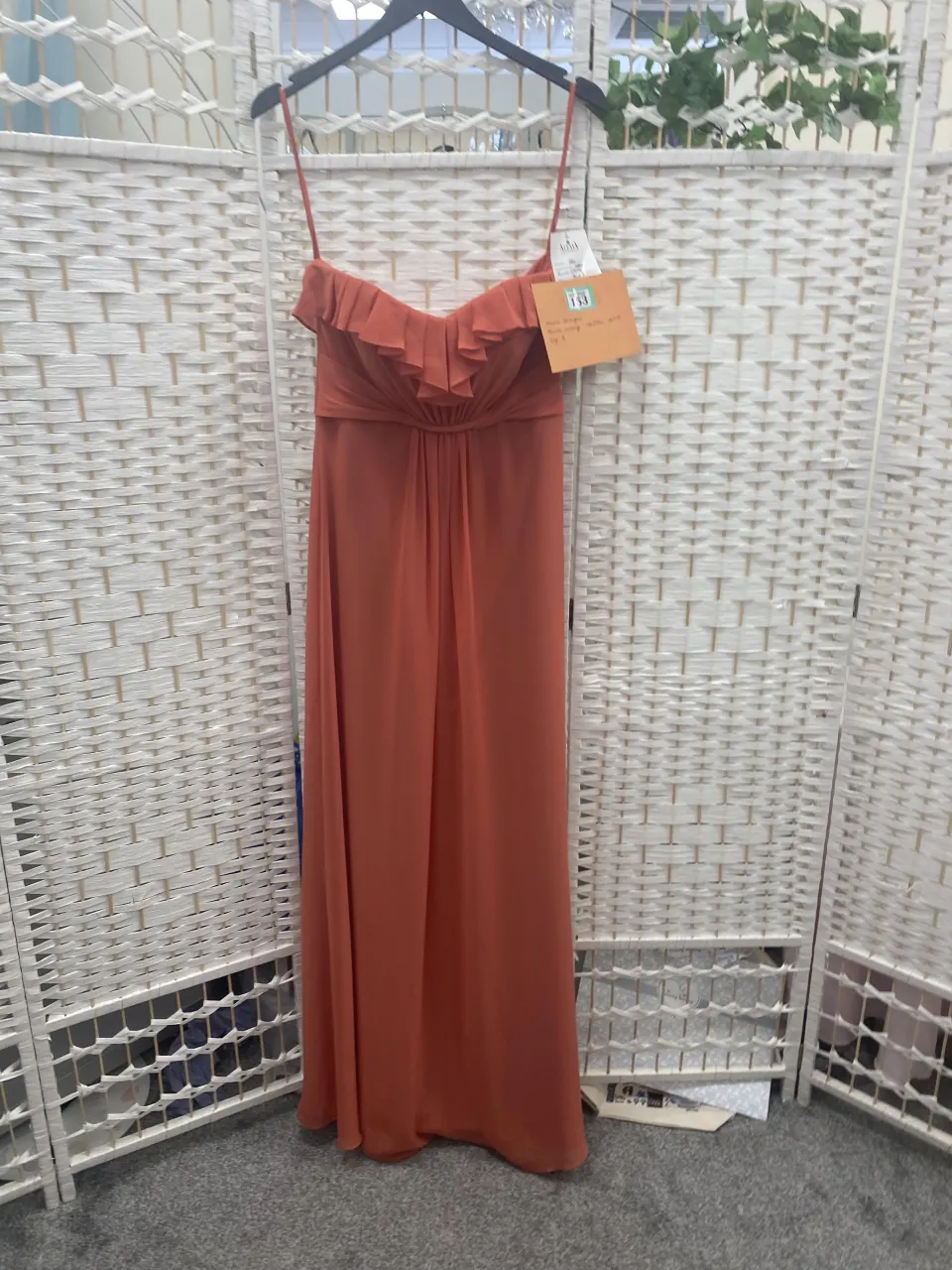 Alexia Designs dress size 12 chiffon burnt orange