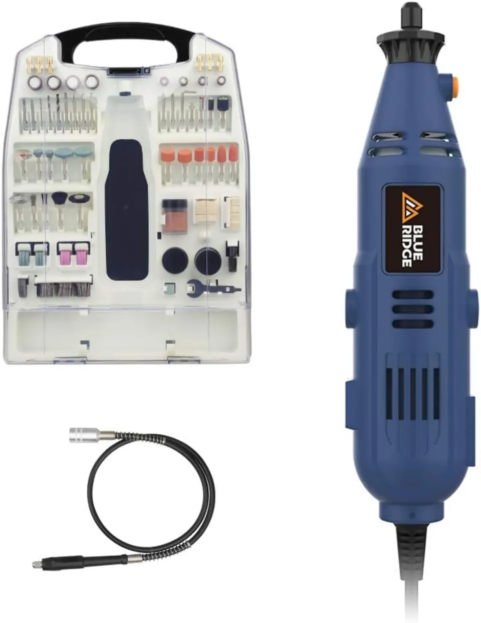 BLUE RIDGE 130W Multi-Functional Rotary Tool With 233 Piece Kit RRP £45.00 L2c