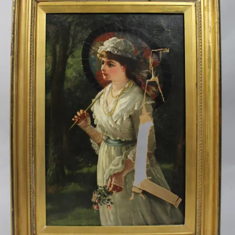 Beatrice Offor Victorian Bride Oil on Canvas Damaged