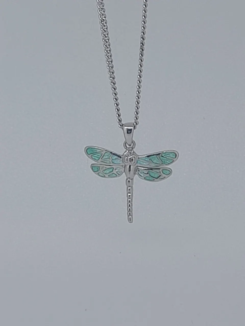 Nicole Barr Silver Enamelled Dragonfly Pendant