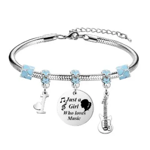10 x Music Initial A-Z Bracelet for Fans and Lovers L14a