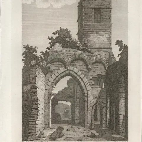 Rosserick Abbey Co Mayo Rare 1791 Francis Grose Antique Print.