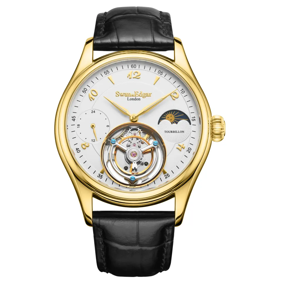 Swan & Edgar Whirlwind Tourbillon Automatic Gold White	 Watch - FREE DELIVERY & 5 YEAR WARRANTY