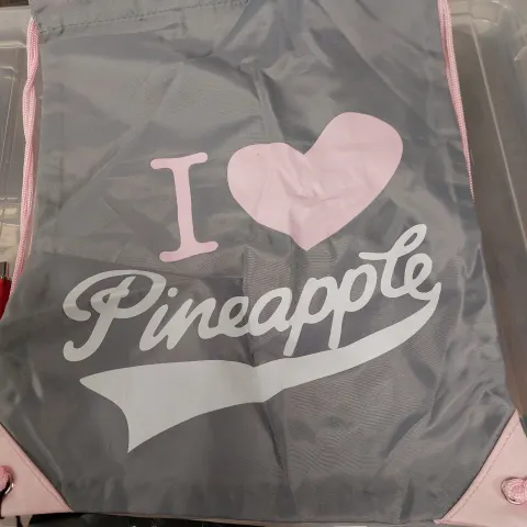 Pink and grey shoe bag