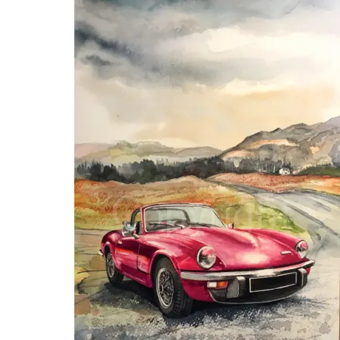 Triumph Spitfire GT6  Large Metal Wall Art
