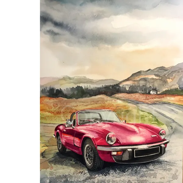 Triumph Spitfire GT6  Large Metal Wall Art