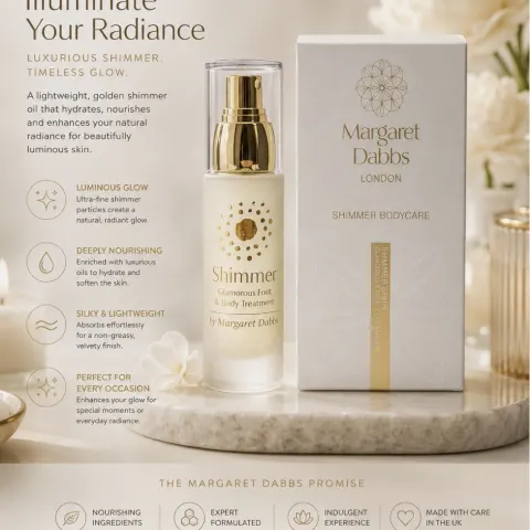 Margaret Dabbs LondonShimmer Glamorous Foot & Body Treatment 30ml Hydrating Radiant Body Glow RRP£35