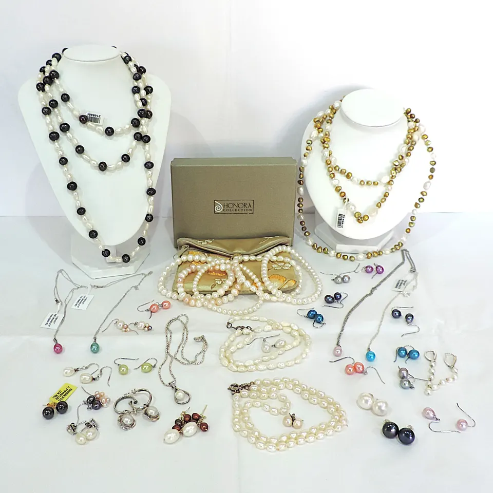 Collection of Sterling Silver Cultured Pearl Jewellery 37 Items In Total