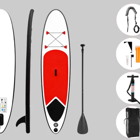 Paddle Board, Accessories & Carry Bag - Red