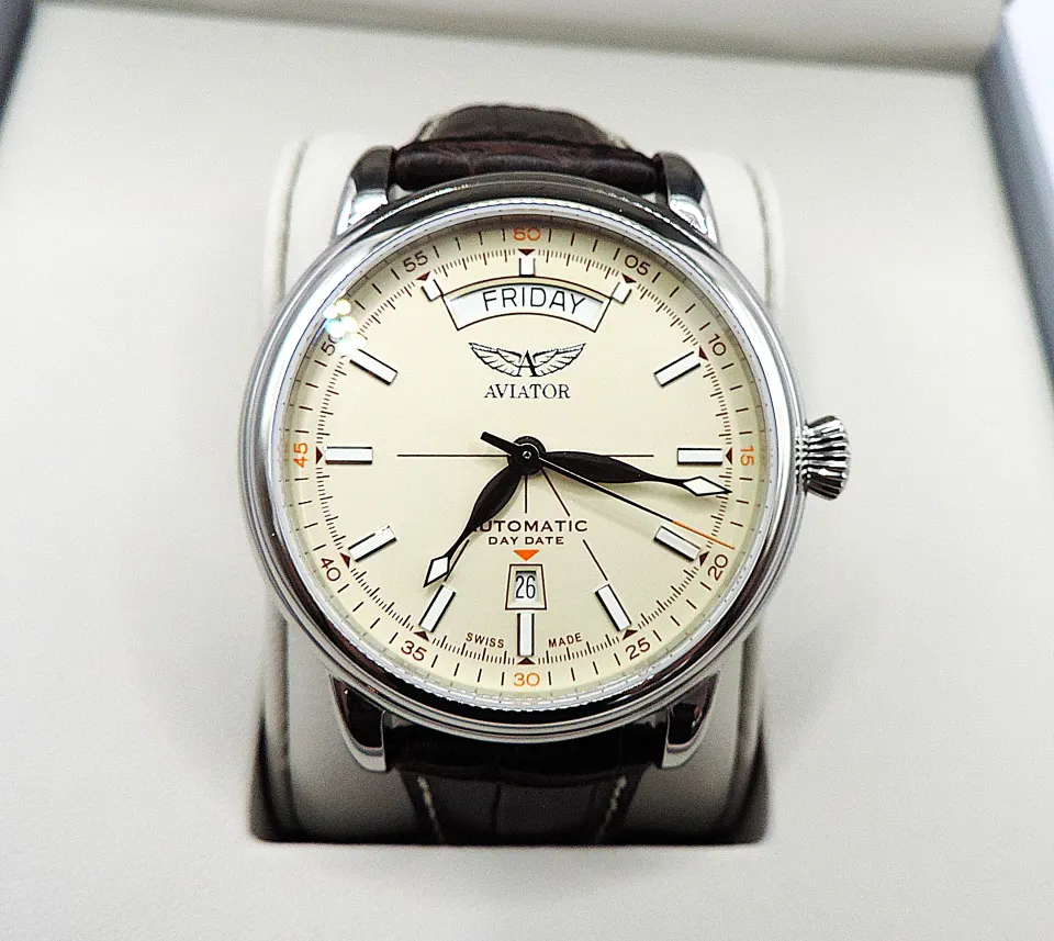 Aviator Douglas Day-Date Pilot Watch New Boxed Currently Retails for £845