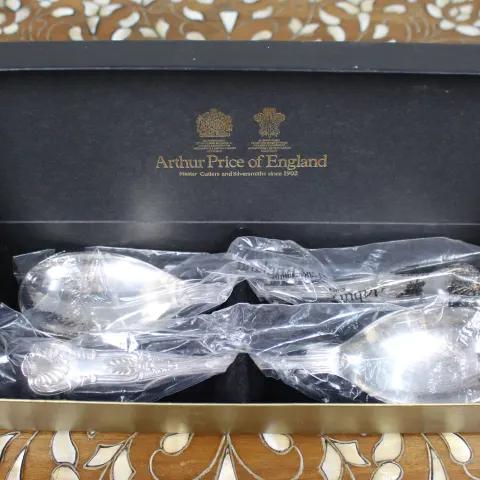 Arthur Price of England Silver-Plated Salad Servers in Box