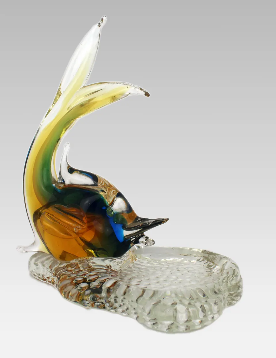 Murano Style Art Glass Fish Dish
