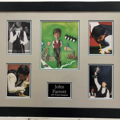 JOHN PARROT framed original signature presentation