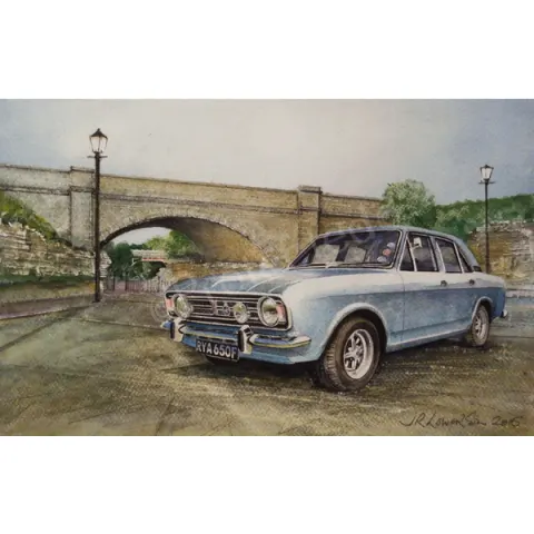 Ford Cortina Mk 2 Extra Large Metal Wall Art