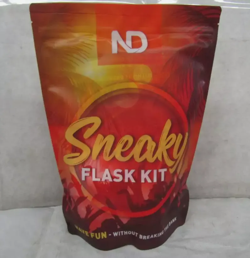 6 X ND Sneaky Flask Kit Travel Plastic Drinks Flasks Cruise Kit