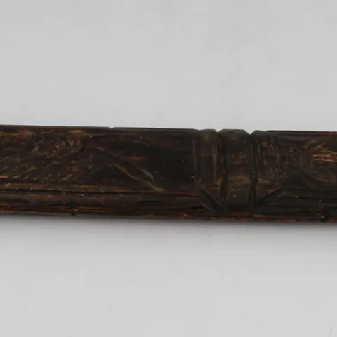 Dagger with Carved Wooden Scabbard