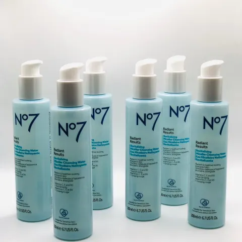 Bundle Of 6 x 200ml No7 Radiant Results Micellar Cleansing Water