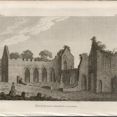 Knockmoy Abbey Co Galway Rare 1791 Francis Grose Antique Print.