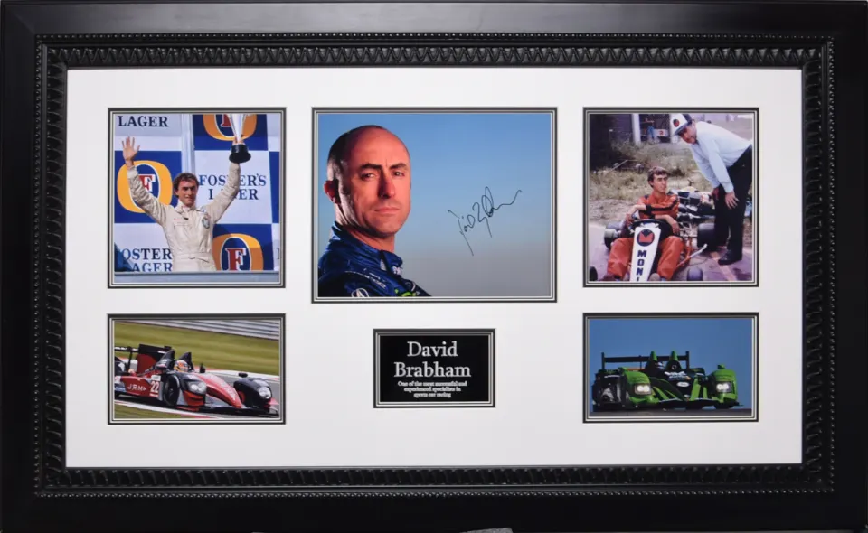 DAVID BRABHAM original signature presentation.