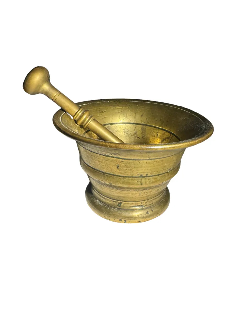 17th-18th century bronze pestle and mortar