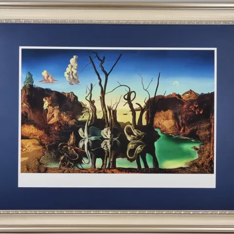 Salvador Dali "Swans Reflecting Elephants, 1937" Rare Limited Edition