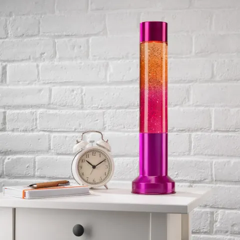 (162/5O) Lot RRP £200. 10x Glitter Lamp Light Pink RRP £20 Each. (All Units Have Return To Manufact